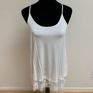 Altar’d State Ivory Spaghetti Strap Tunic Top